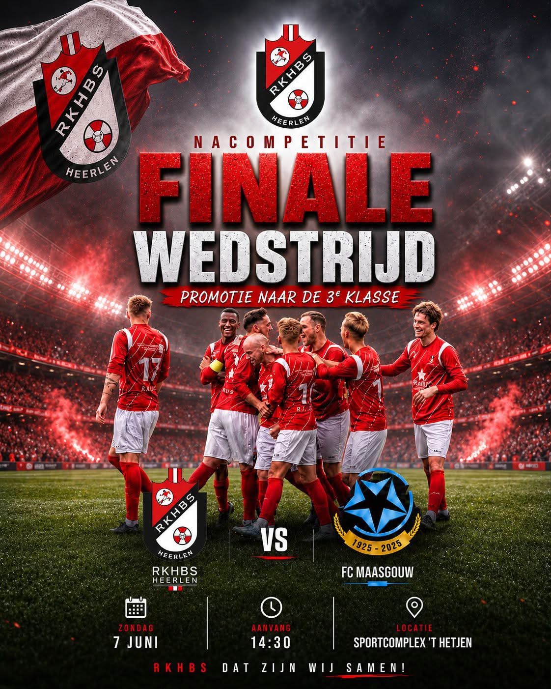 🔴⚪️ RKHBS Heren 1 Finale promotiewedstrijd 7 juni ⚪️🔴